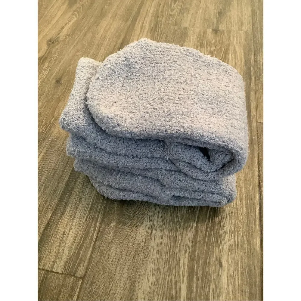 NOVAYARD Medium Grey 2 Pair Non Slip Fuzzy Socks Slipper Grip Crew Socks E29-3